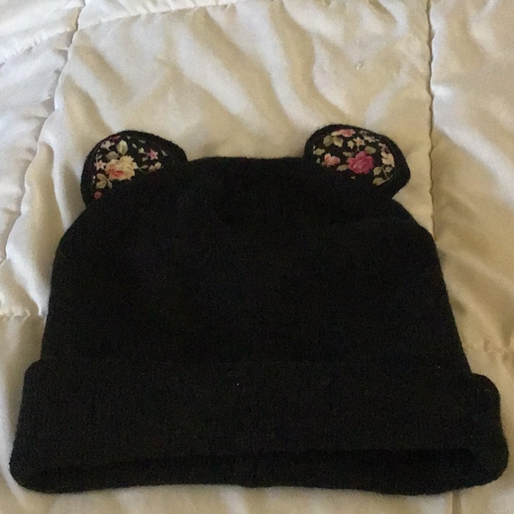 Kitty ear Floral beanie